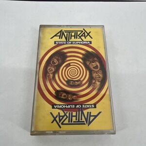 Anthrax State Of Euphoria 1988 Megaforce/Island Cassette Tape, Tested Good